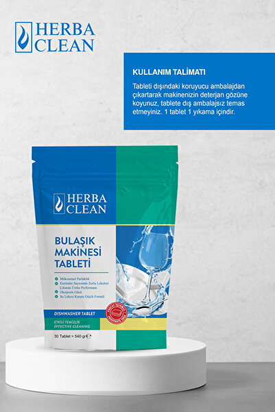 HERBACLEAN Bulaşık Makinesi Tableti 540 Gr