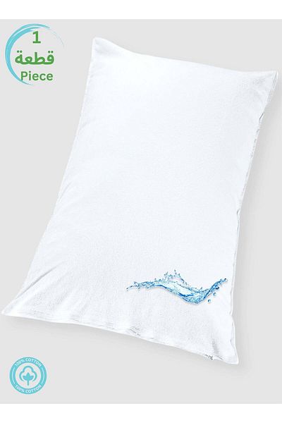 soufa dibaj 1 Piece | Cotton Waterproof Pillow Protector 100% Soft Cotton Queen Size Pillows Case Cover 75x50 cm