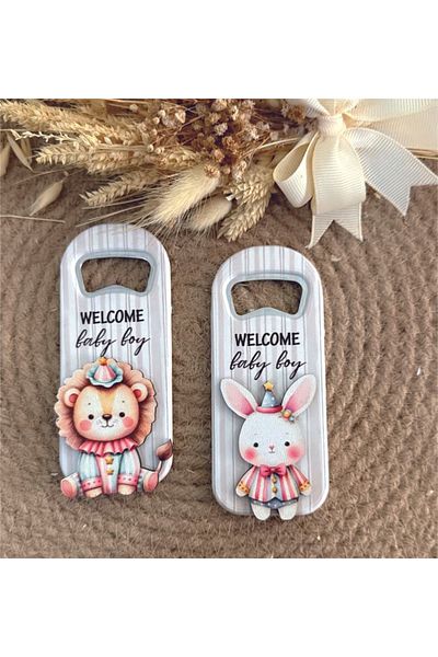 Ege ajans Baby Gift Opener Magnet with 10 Embossed Figures