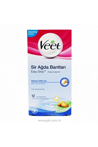 Veet Bandă de ceară Piele sensibilă Ulei de migdale și vitamina E