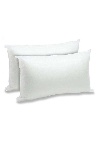 soufa dibaj 2 Pieces | Microfibre Rectangular Cushion Filler Microfiber - White - 50x30 cm