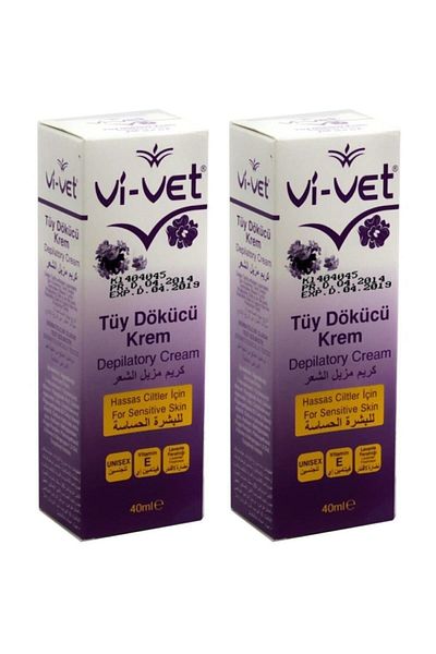 Vi-vet Cream Color Waxing Hair Remover - 40ml X 2 Pieces