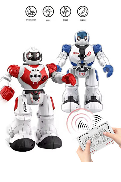 welcomein Uzaktan Kumandalı Full Fonksiyon Şarjlı Işıklı ,Sesli Dansçı İnteraktif Robot +3