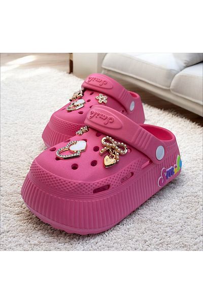 Hızlı Al Girl's Stone Front Closed Slippers. Girl's Stone Cross Sandals Slippers.