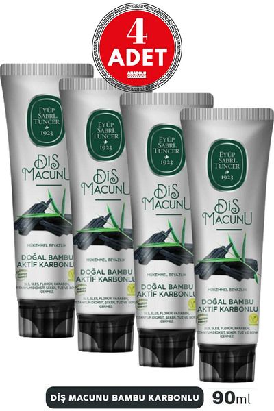 Eyüp Sabri Tuncer 90 ml Carbon Natural Toothpaste - X4 Pieces