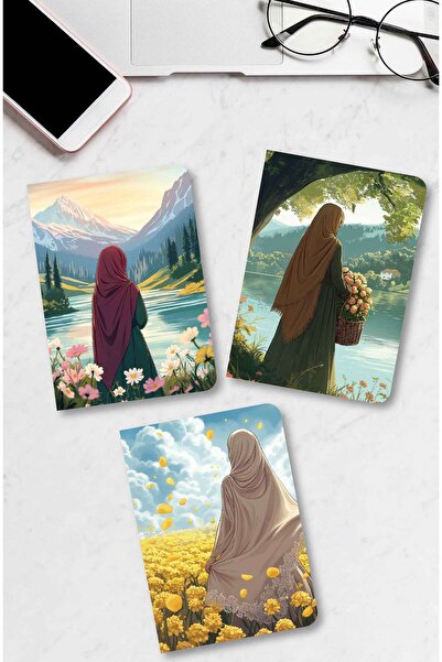 MuslimWalk Layan – 3’lü Tesettürlü Kız – Mininote Defter
