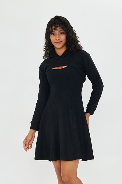 ESPOİRPLUS Set rochie cu mâneci ZERO cu mâneci ZERO, BOLERO, CULOARE NEGRĂ