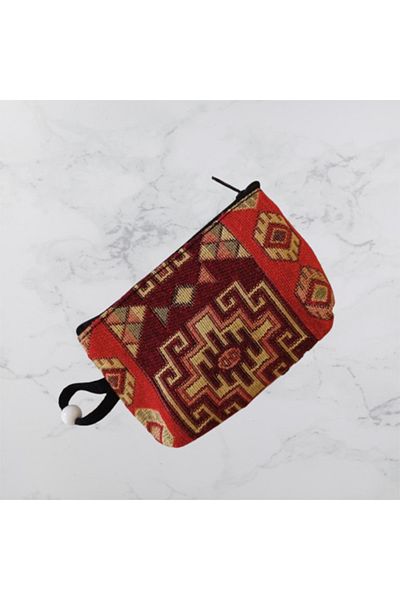 Namaste Vintage Woven Mini Coin Purse with Ethnic Pattern (13 X 9 cm)