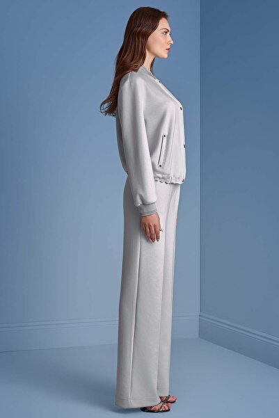 Guitar Düz Paça Taş Rengi Örme Pantolon