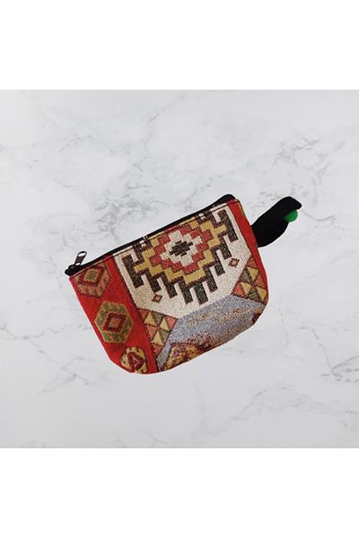 Namaste Vintage Woven Mini Coin Purse with Ethnic Pattern (13 X 9 cm)