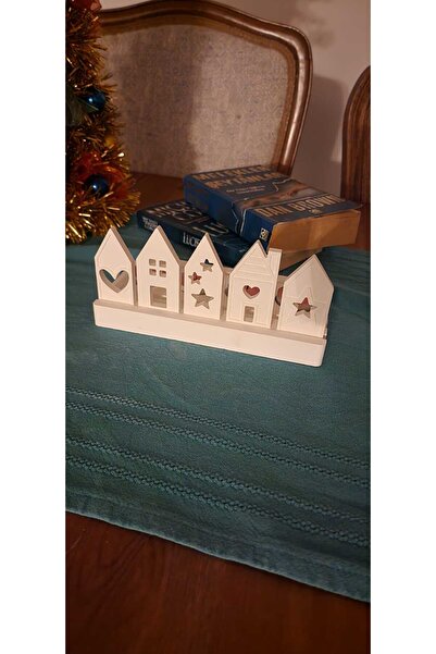 mythos 5’li Ev Tealight Mumluk Beton Beyaz Dekoratif