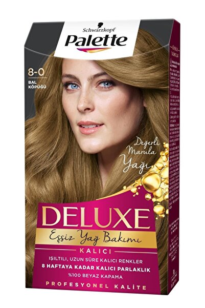 PALETTE DELUXE Yoğun Renkler Saç Boyası 8-0 Bal Köpüğü X 2 Adet