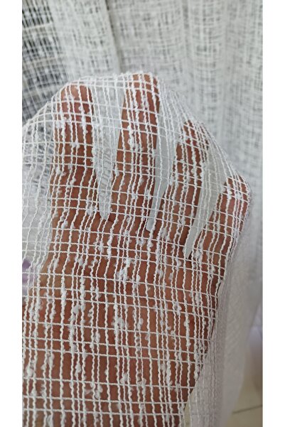 venedik home Avangard Crochet Knitted Ecru Color Mesh Tulle Curtain 1X3 Tight Pleated Tailored Sewing