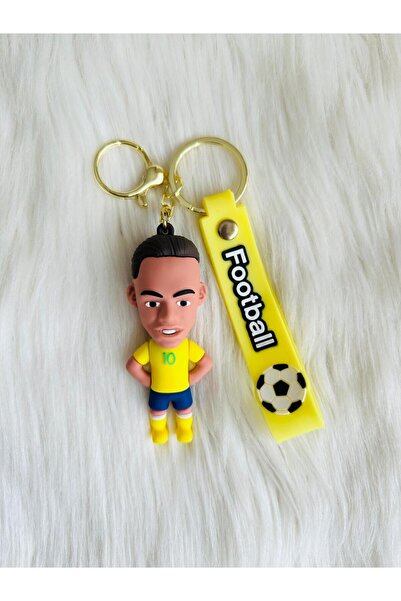 KAYLANIN DÜNYASI Futbolcu Neymar Anahtarlık,silikon,3D,çanta süsü,Lüx