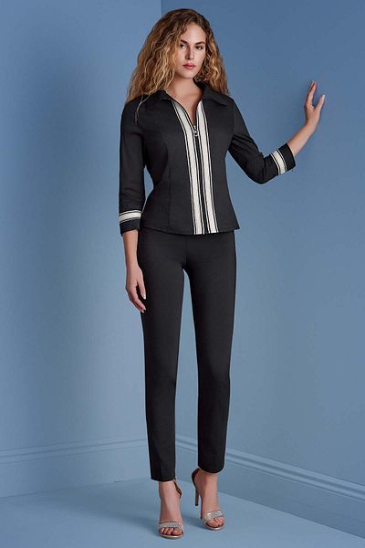 Guitar Skinny Leg Black Woven Trousers