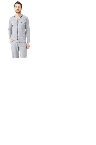 Erdem Men's Size Buttoned Pyjamas Suit Dfn1008