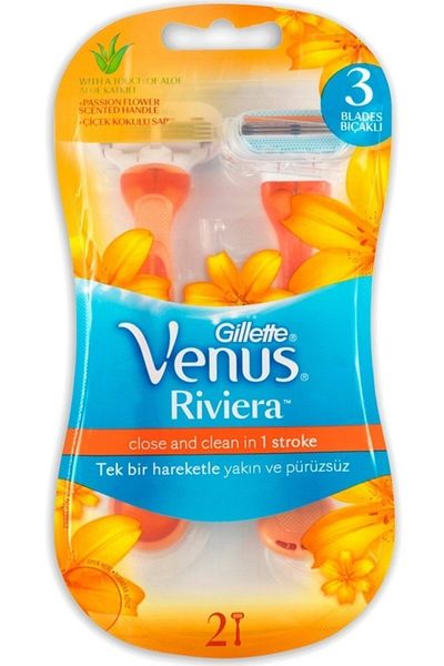 Gillette Venus Venus Riviera 2-Piece Shaver 8-Piece Refill Cloud
