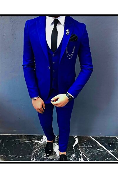 MASSARO Slimfit Yelekli Takım Elbise