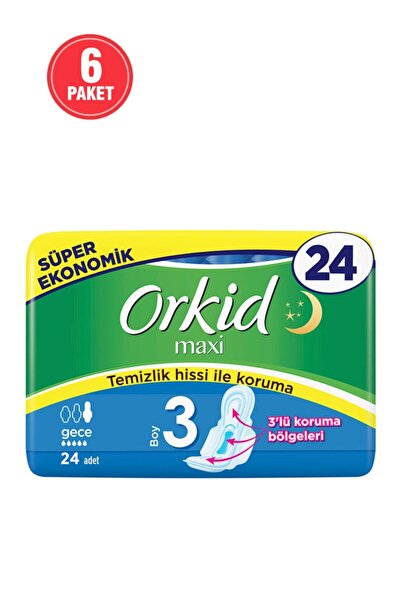 Orkid Maxi 4'lü Gece 24 Adet X 6 Adet