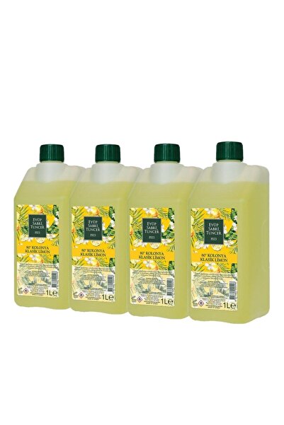Eyüp Sabri Tuncer Klasik Limon Kolonyası Yedek Şişe 1 Litre X 4 Adet
