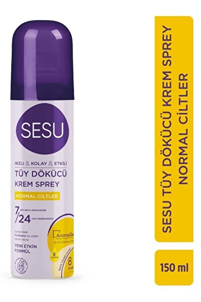 Sesu 150 ml Erkekler İçin Tüy Dökücü Sprey, Normal Cilt, Etkili ve Hızlı Sonuç