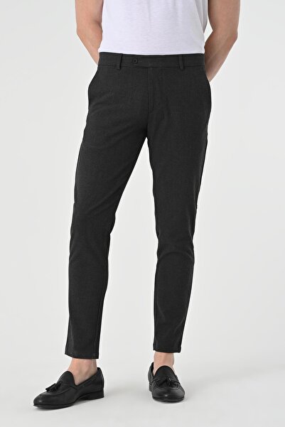 Antioch Smoked Men's Slim Fit Trousers with Accessory Detail