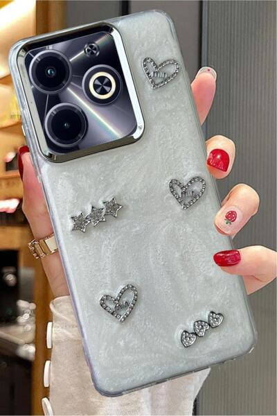 3GEN CASE Infinix Smart 8 Pro متوافق مع شريط حجري ثلاثي الأبعاد على شكل فراشة...