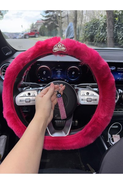 Arabasına Aşıklar Kulubü SEVGİLİLER GÜNÜ HEDİYELİ FUŞYA PEMBE PELUŞ PRENSES T...