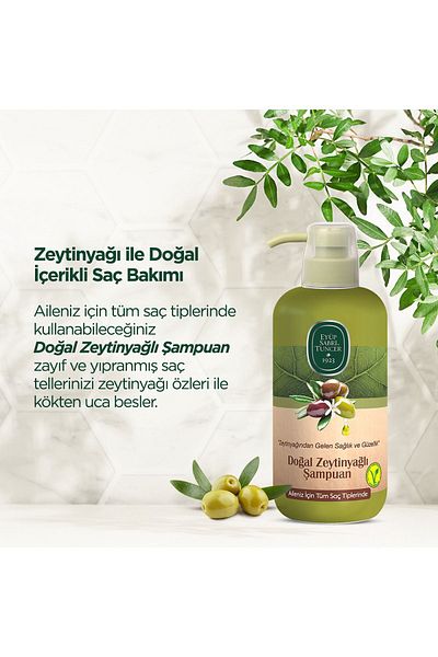 Eyüp Sabri Tuncer 600 ml Natural Olive Oil Shampoo