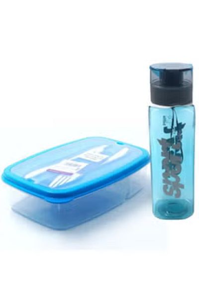 Generic مجموعة صندوق الغداء وزجاجة المياه