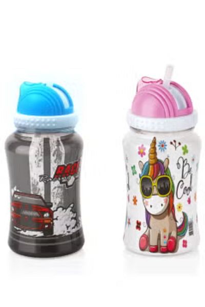 Generic Plastic Water Bottle for Kids 2 Pcs