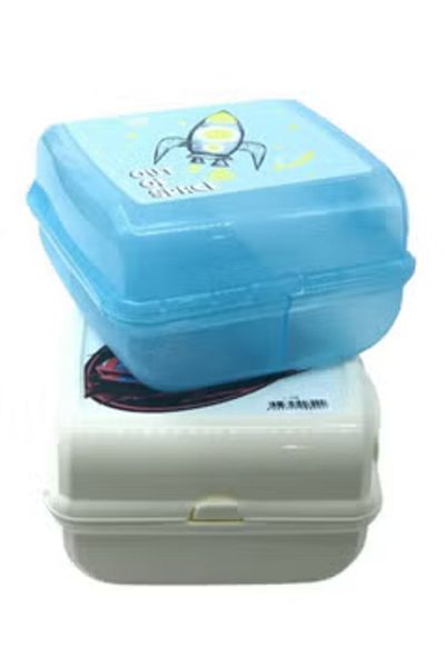 Generic 2 Pcs Lunch Box Set for School for Boys