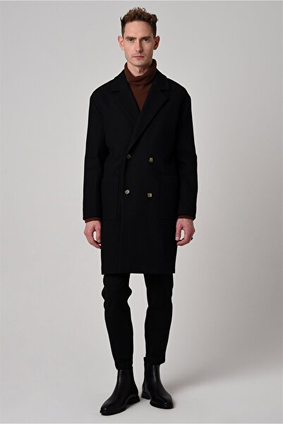 S13 Store Erkek Oversize Torba Cep Kruvaze Kaban