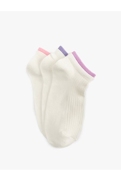 Koton Set of 3 Stripe Detailed Multicolored Booties Socks
