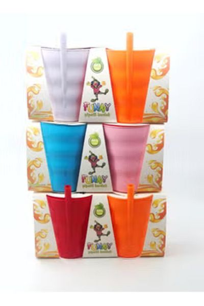 Generic Plastic Straw Cup for Kids 6 Pcs