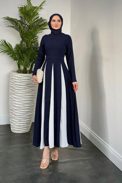 MERVEN AKYÜZ Φόρεμα Navy Blue Soul Crepe