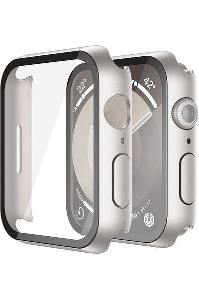 Nezih Case حافظة متوافقة مع Apple Watch Series 7/8/9 مقاس 45 ملم وواقي شاشة Apple 360 حافظة صلبة للحماية الكاملة