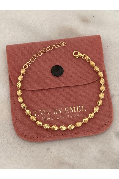 emy by emel luxury silver jewelry Altın Kaplama İthal Dorika Toplu Bileklik 9...