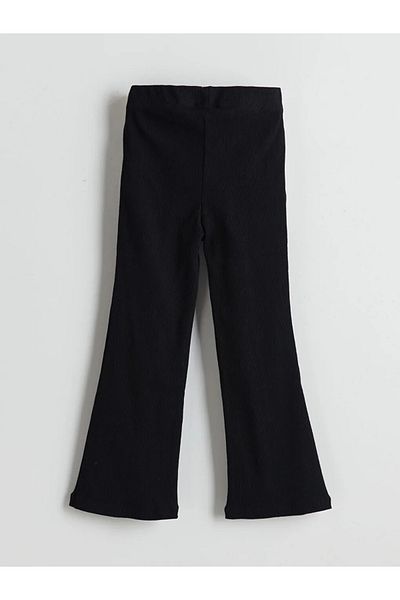 LC Waikiki Lcw Kids Black Elastic Waist Spanish Leg Girl's Leggings