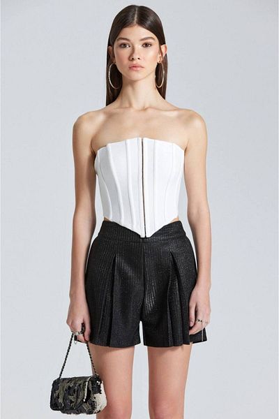 Les Séduisantes c.a. Strapless Double Layer Underwire Custom Design Blouse
