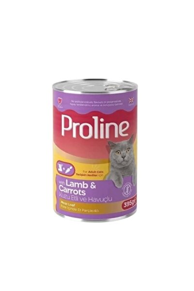 Pro Line Kuzulu ve Havuçlu Gravy Yetişkin Kedi Konserve Maması 395 Gr