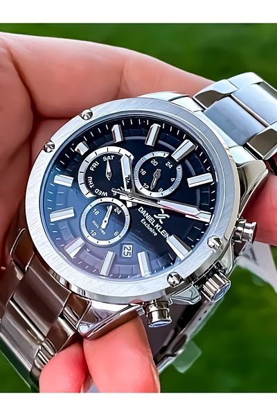 Daniel Klein Functions Active Design Multifunction Waterproof Night Vision Men's Steel Watch