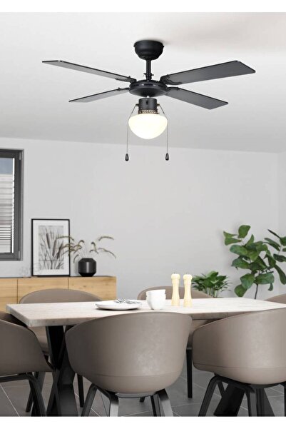 Eglo 35122 "FORTALEZA" 106,6 Cm Çapında Çelik Tavan Vantilatörü Çekme İpli Ac Motor