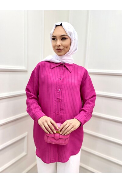 MODA 42 DIKINE CIZGILI GOMLEK TUNIK