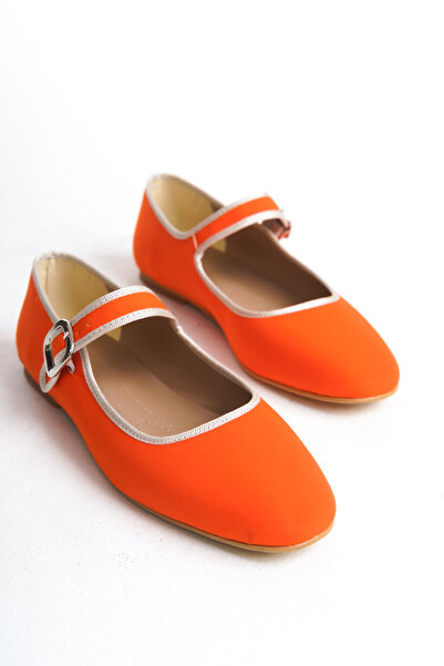 MARSEDO Laura Turuncu - Жіночі балетки з щоденною стрічкою та овальним носком