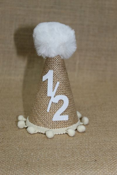 asöy Half Age Hat 6 Months Hat Jute Fabric Cream White Pompom Cap Straw Hat