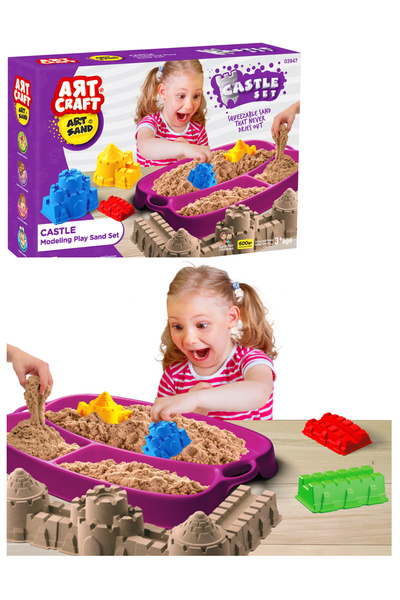 a v d a مجموعة لعب الرمل الحركي 600 جرام - مجموعة بناء القلعة - الجد