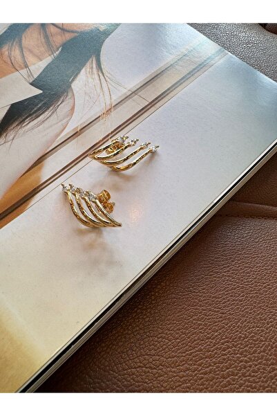 MODA Vip Seri Rose Gold Taşlı Küpe