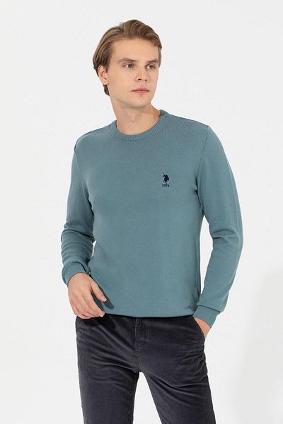 U.S. Polo Assn. Мъжки индиго базов пуловер