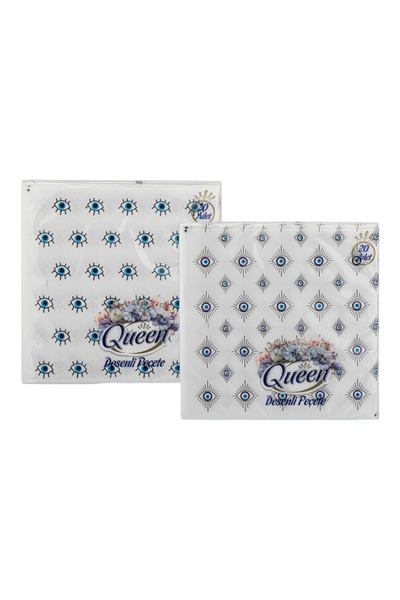 QUEEN Desenli Sunum Peçeteler 3'Katlı 2x20 Adet